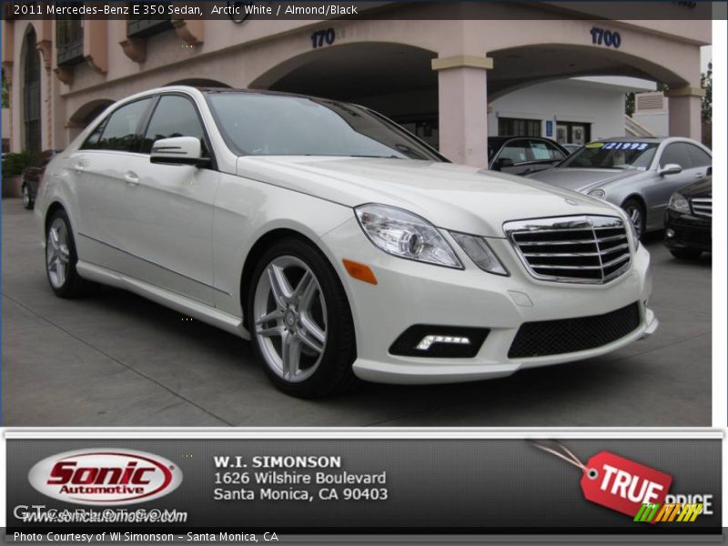 Arctic White / Almond/Black 2011 Mercedes-Benz E 350 Sedan