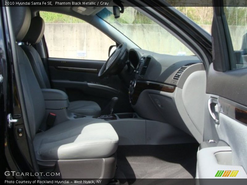Phantom Black Metallic / Gray 2010 Hyundai Santa Fe SE