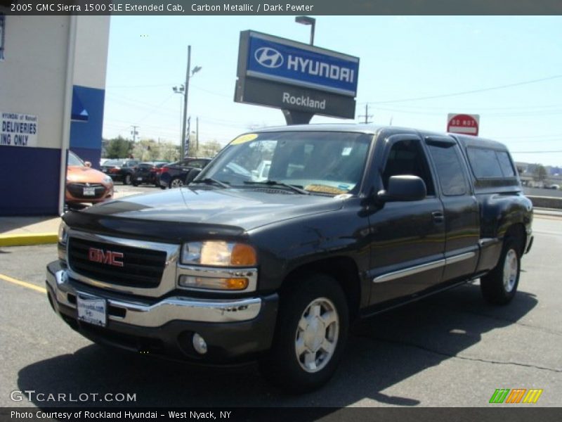 Carbon Metallic / Dark Pewter 2005 GMC Sierra 1500 SLE Extended Cab