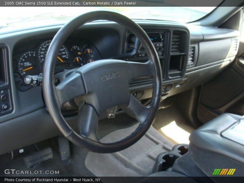 Carbon Metallic / Dark Pewter 2005 GMC Sierra 1500 SLE Extended Cab