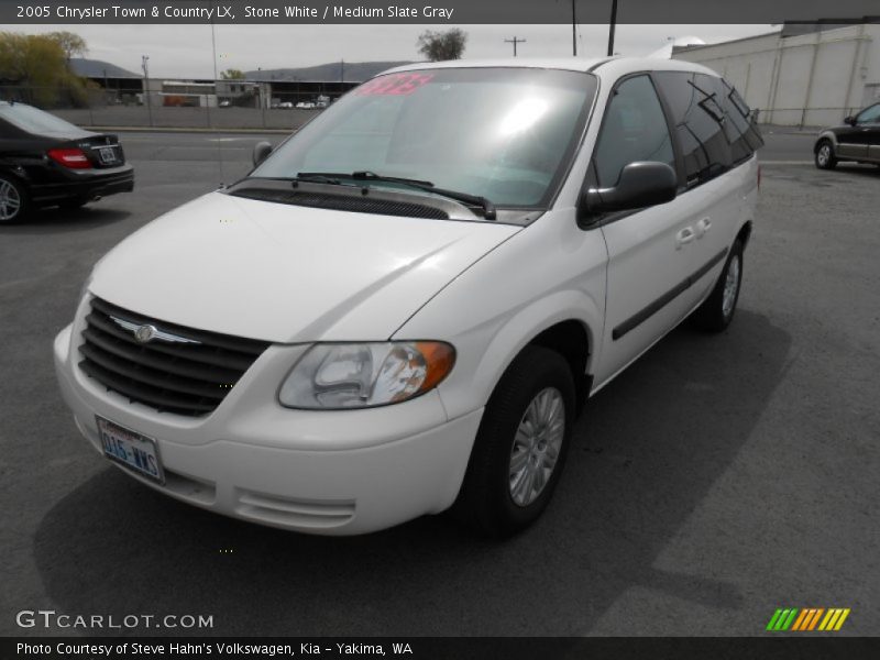 Stone White / Medium Slate Gray 2005 Chrysler Town & Country LX