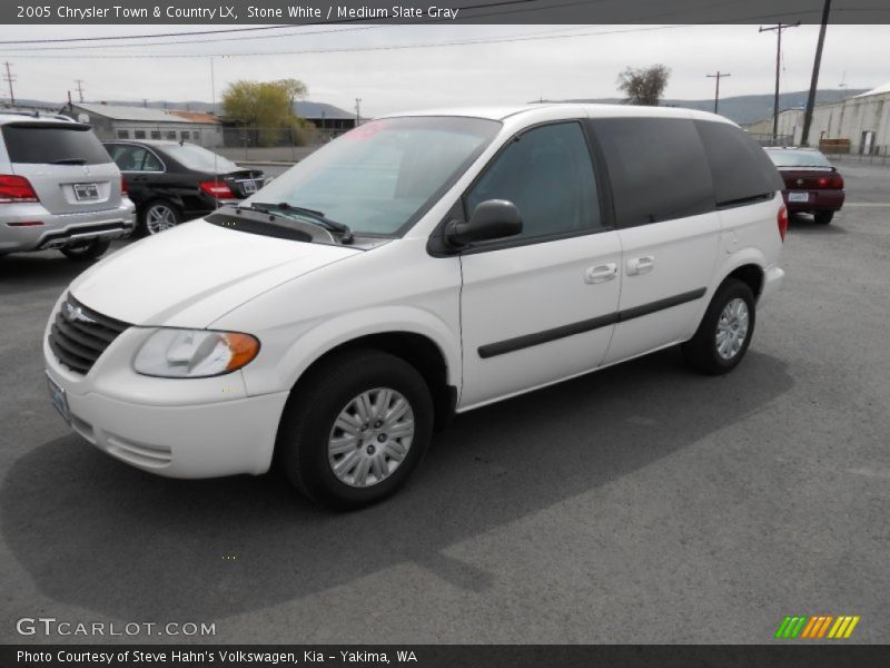 Stone White / Medium Slate Gray 2005 Chrysler Town & Country LX