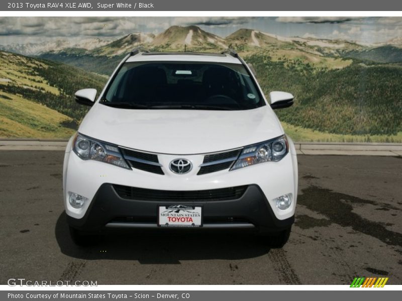Super White / Black 2013 Toyota RAV4 XLE AWD