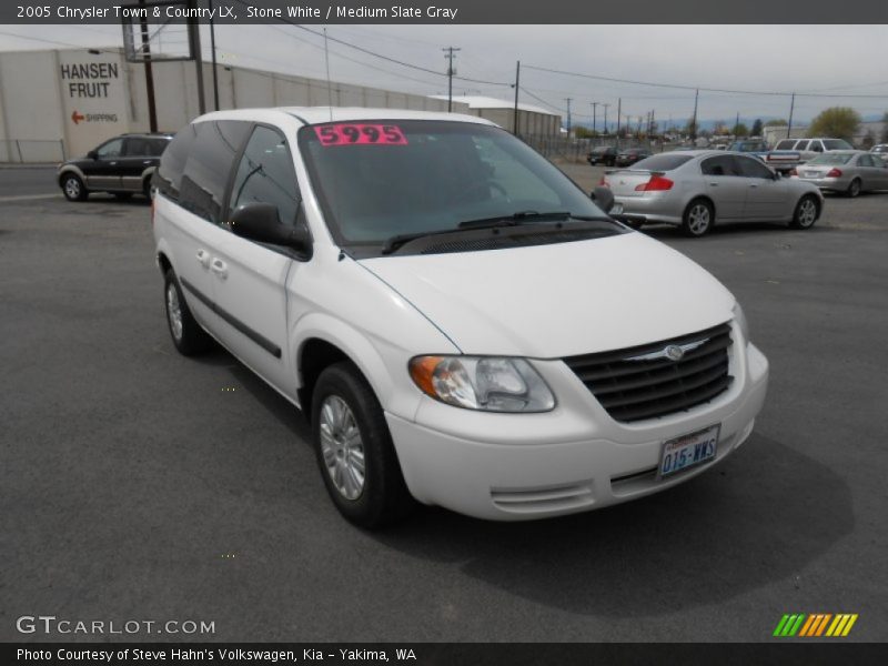 Stone White / Medium Slate Gray 2005 Chrysler Town & Country LX