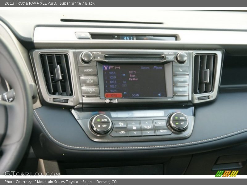 Super White / Black 2013 Toyota RAV4 XLE AWD