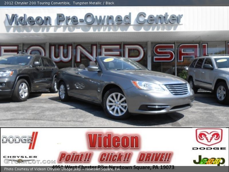 Tungsten Metallic / Black 2012 Chrysler 200 Touring Convertible