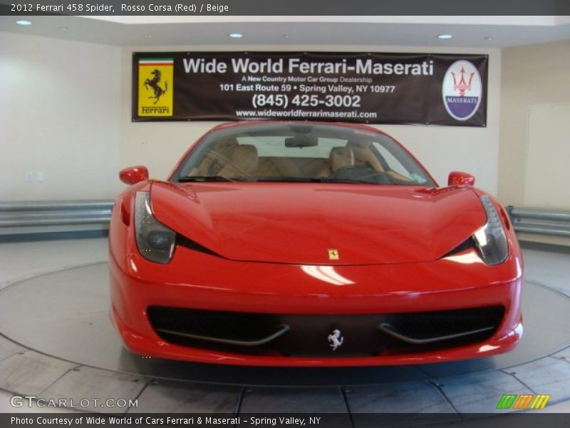 Rosso Corsa (Red) / Beige 2012 Ferrari 458 Spider