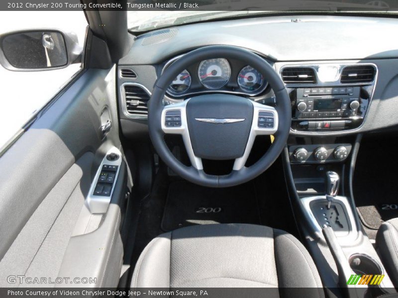 Tungsten Metallic / Black 2012 Chrysler 200 Touring Convertible