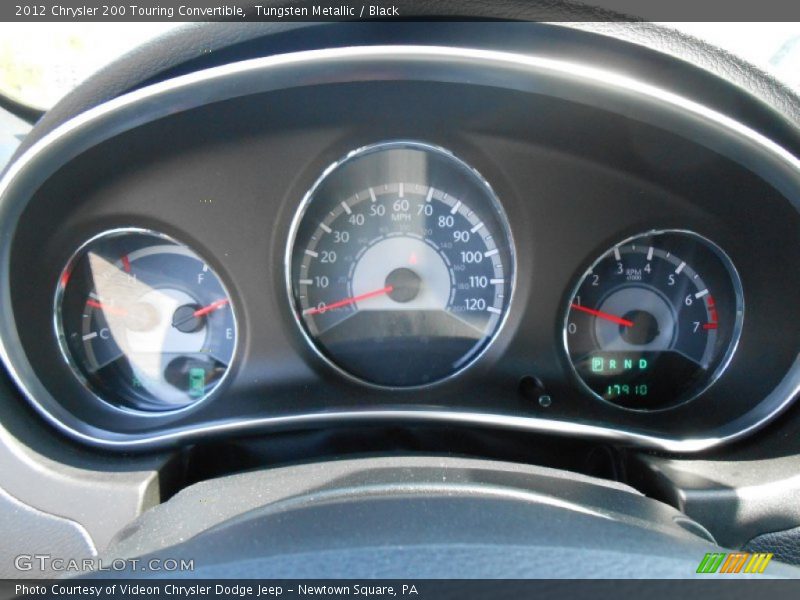 Tungsten Metallic / Black 2012 Chrysler 200 Touring Convertible