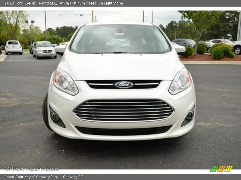 White Platinum / Medium Light Stone 2013 Ford C-Max Hybrid SEL