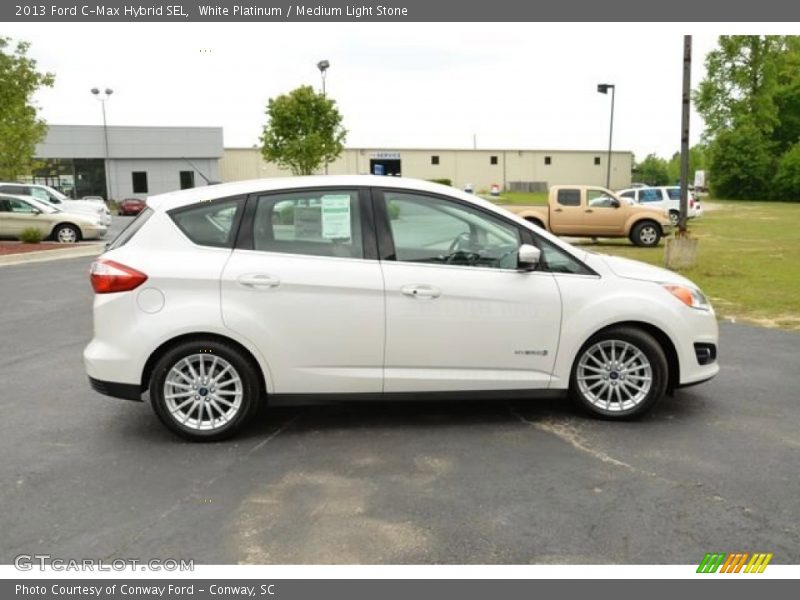 White Platinum / Medium Light Stone 2013 Ford C-Max Hybrid SEL