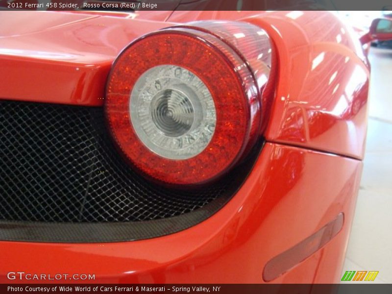 Rosso Corsa (Red) / Beige 2012 Ferrari 458 Spider