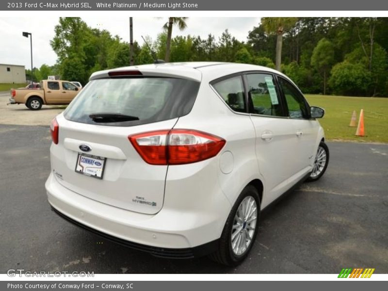 White Platinum / Medium Light Stone 2013 Ford C-Max Hybrid SEL