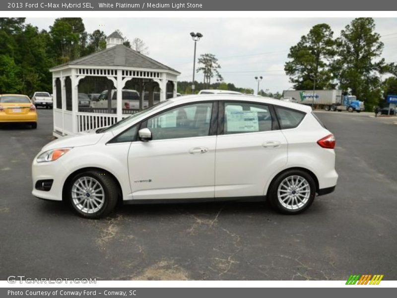 White Platinum / Medium Light Stone 2013 Ford C-Max Hybrid SEL