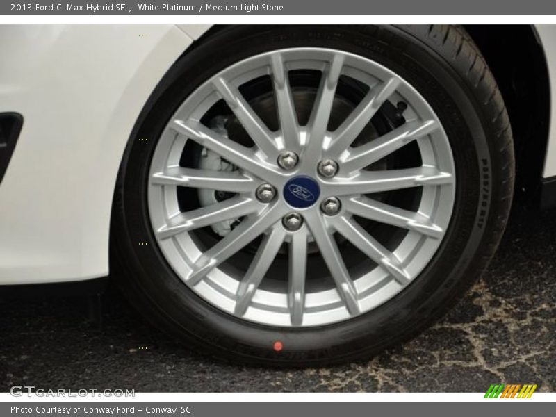 White Platinum / Medium Light Stone 2013 Ford C-Max Hybrid SEL