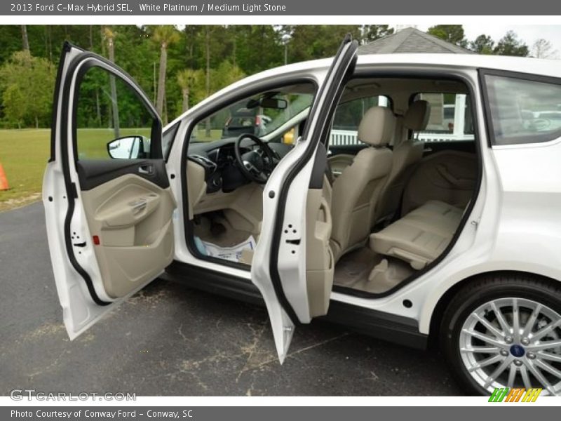 White Platinum / Medium Light Stone 2013 Ford C-Max Hybrid SEL