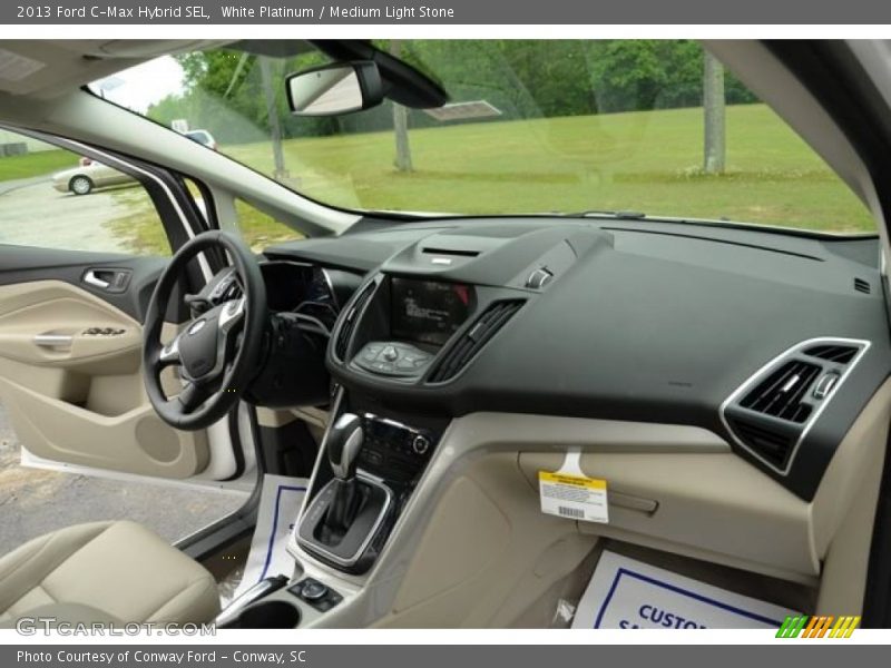 White Platinum / Medium Light Stone 2013 Ford C-Max Hybrid SEL