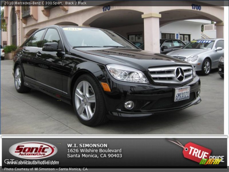 Black / Black 2010 Mercedes-Benz C 300 Sport
