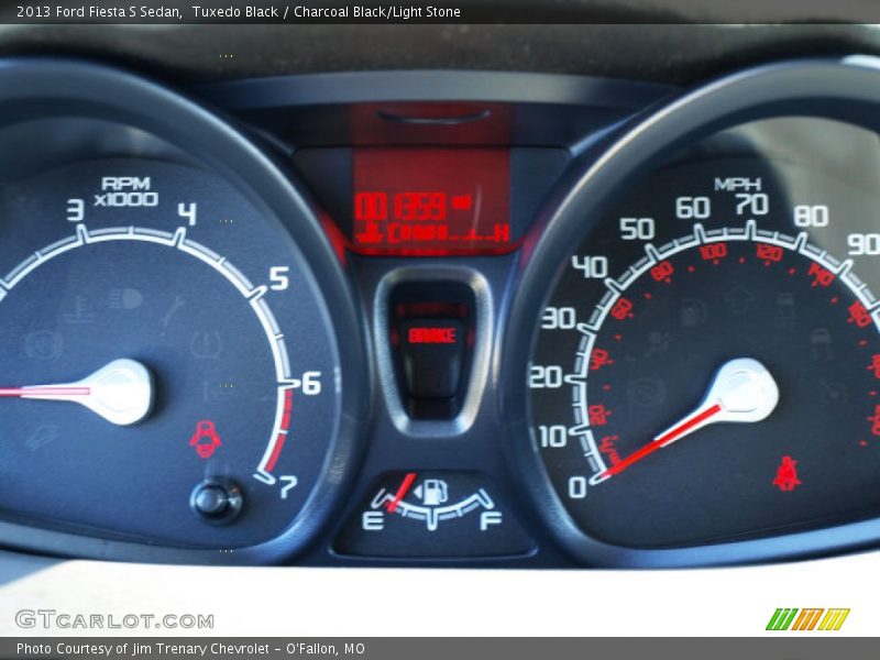 Tuxedo Black / Charcoal Black/Light Stone 2013 Ford Fiesta S Sedan