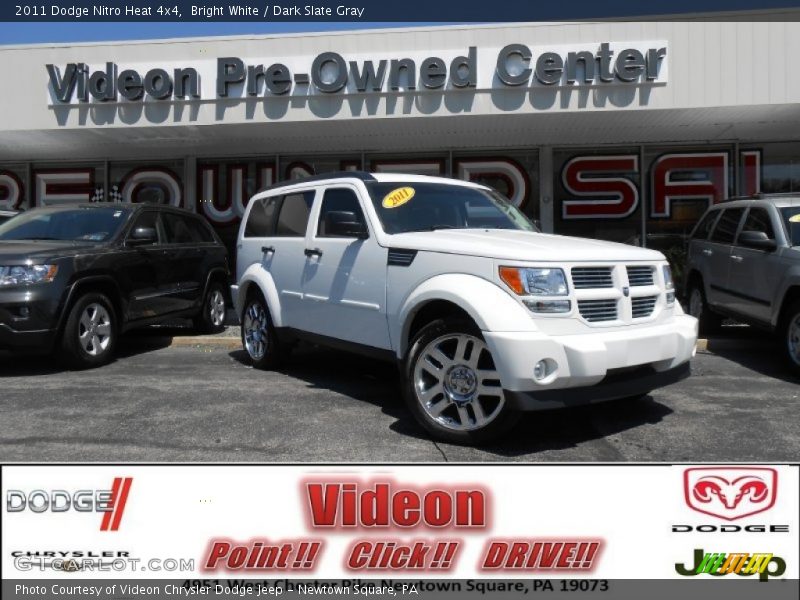 Bright White / Dark Slate Gray 2011 Dodge Nitro Heat 4x4