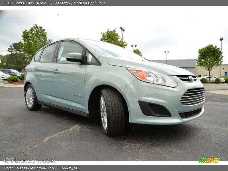 Ice Storm / Medium Light Stone 2013 Ford C-Max Hybrid SE