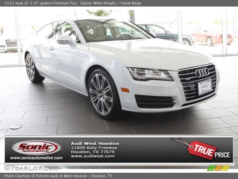 Glacier White Metallic / Velvet Beige 2013 Audi A7 3.0T quattro Premium Plus