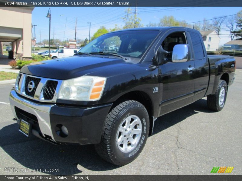 Galaxy Black / Graphite/Titanium 2004 Nissan Titan SE King Cab 4x4