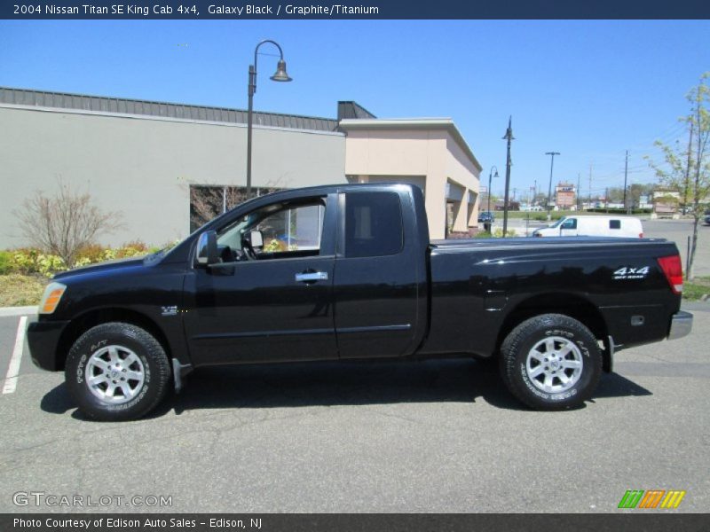 Galaxy Black / Graphite/Titanium 2004 Nissan Titan SE King Cab 4x4