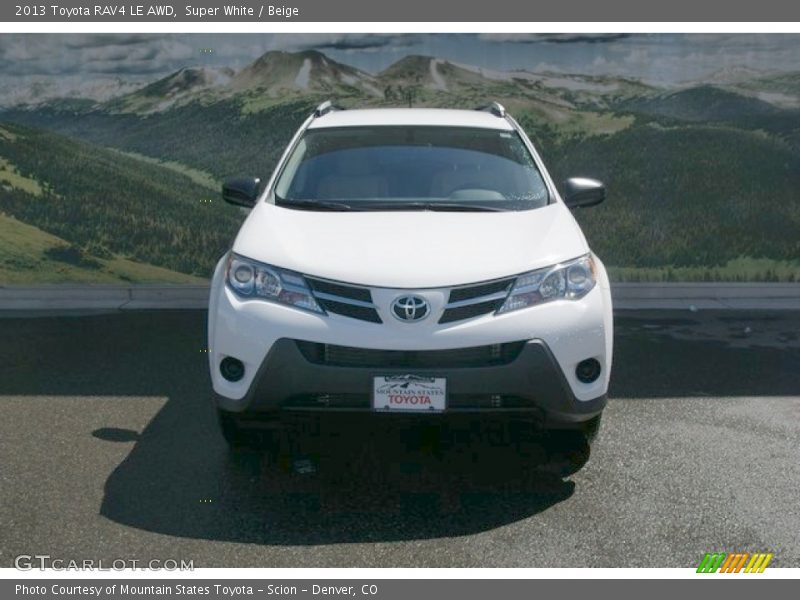 Super White / Beige 2013 Toyota RAV4 LE AWD