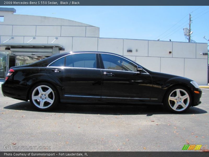Black / Black 2009 Mercedes-Benz S 550 Sedan