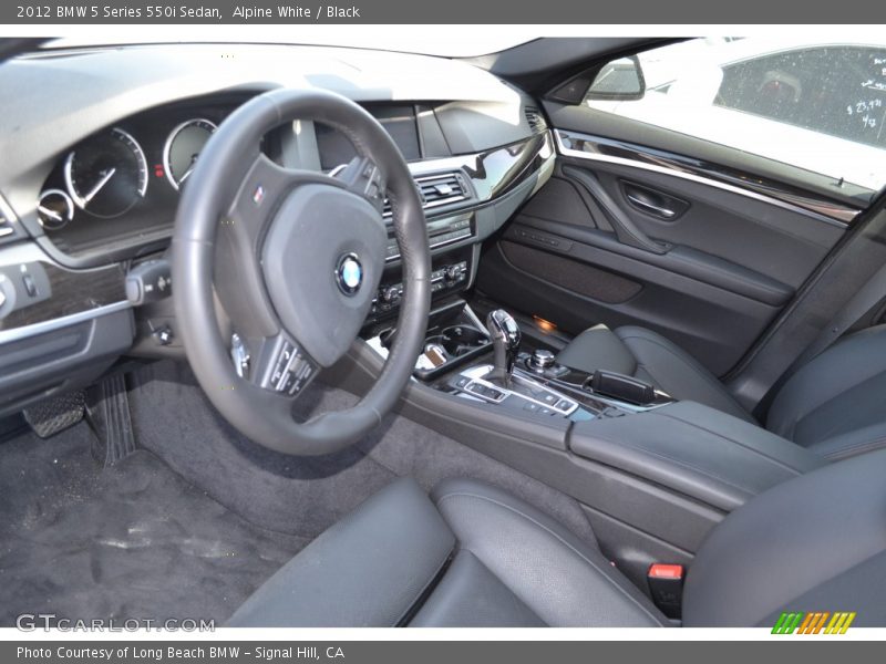 Alpine White / Black 2012 BMW 5 Series 550i Sedan
