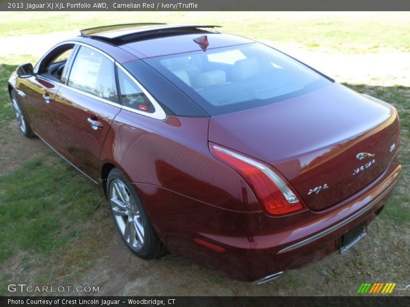 Carnelian Red / Ivory/Truffle 2013 Jaguar XJ XJL Portfolio AWD