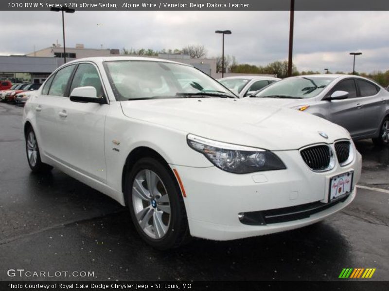 Alpine White / Venetian Beige Dakota Leather 2010 BMW 5 Series 528i xDrive Sedan