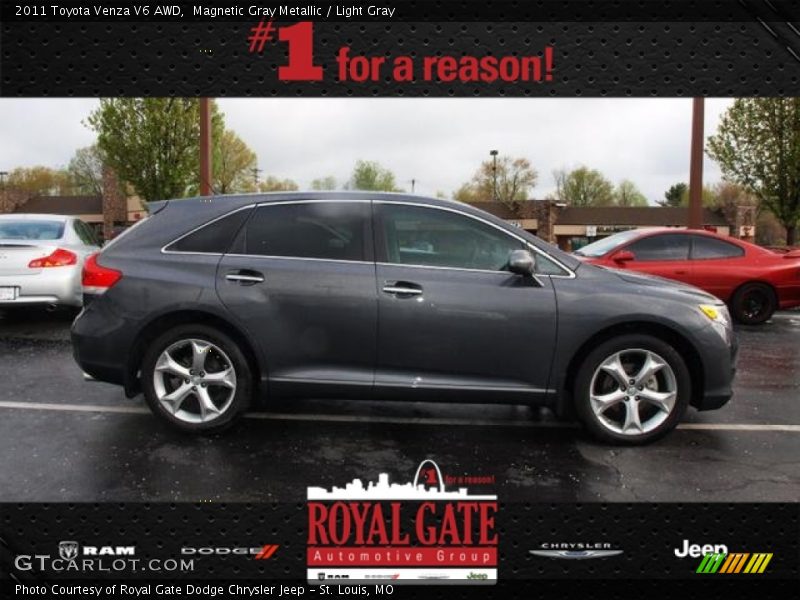 Magnetic Gray Metallic / Light Gray 2011 Toyota Venza V6 AWD
