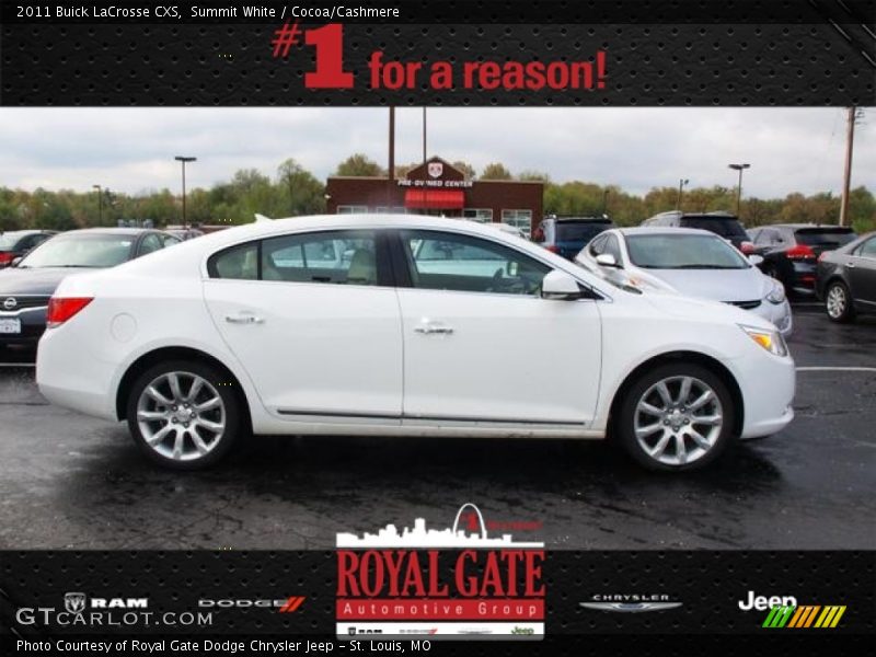 Summit White / Cocoa/Cashmere 2011 Buick LaCrosse CXS