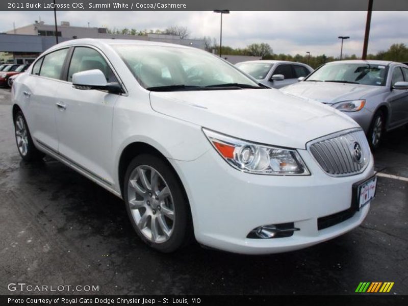 Summit White / Cocoa/Cashmere 2011 Buick LaCrosse CXS