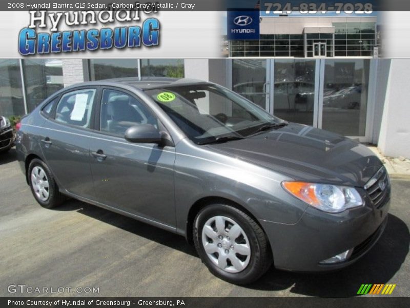 Carbon Gray Metallic / Gray 2008 Hyundai Elantra GLS Sedan