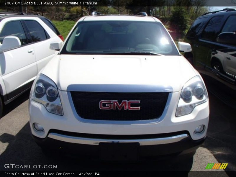 Summit White / Titanium 2007 GMC Acadia SLT AWD
