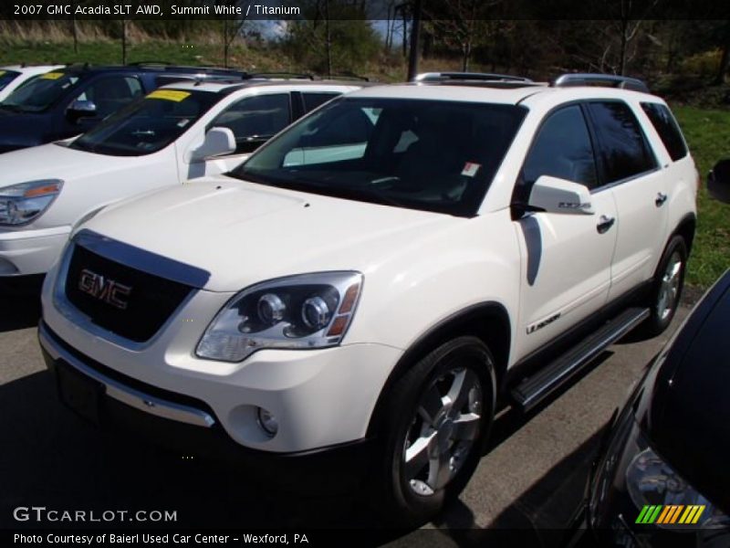 Summit White / Titanium 2007 GMC Acadia SLT AWD