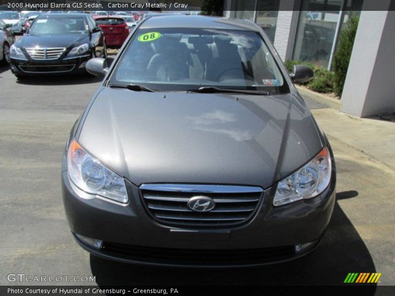 Carbon Gray Metallic / Gray 2008 Hyundai Elantra GLS Sedan