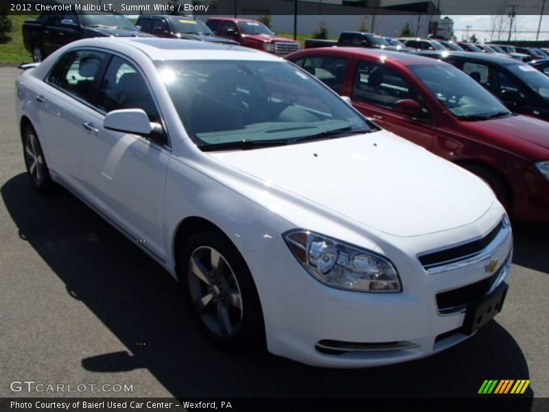 Summit White / Ebony 2012 Chevrolet Malibu LT