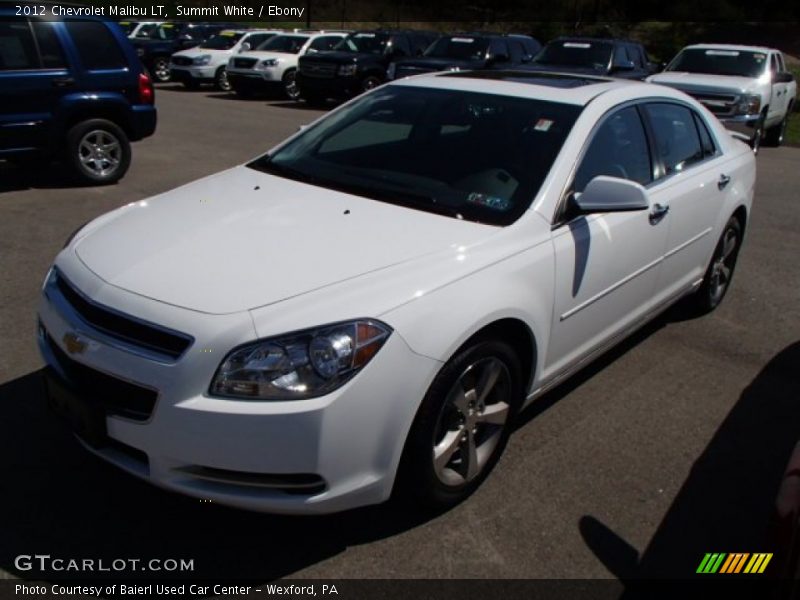 Summit White / Ebony 2012 Chevrolet Malibu LT
