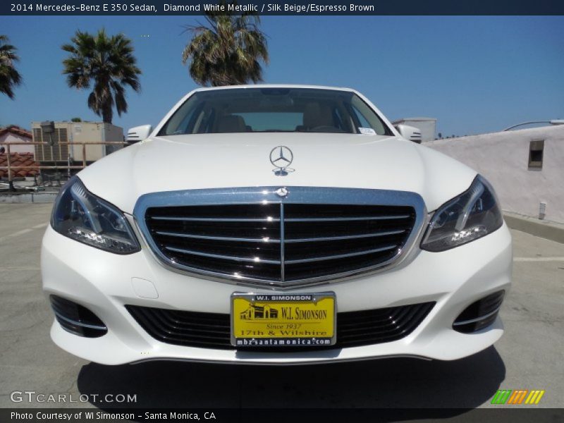 Diamond White Metallic / Silk Beige/Espresso Brown 2014 Mercedes-Benz E 350 Sedan
