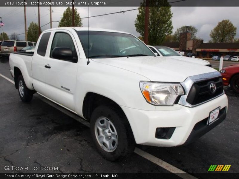 Super White / Graphite 2013 Toyota Tacoma Access Cab