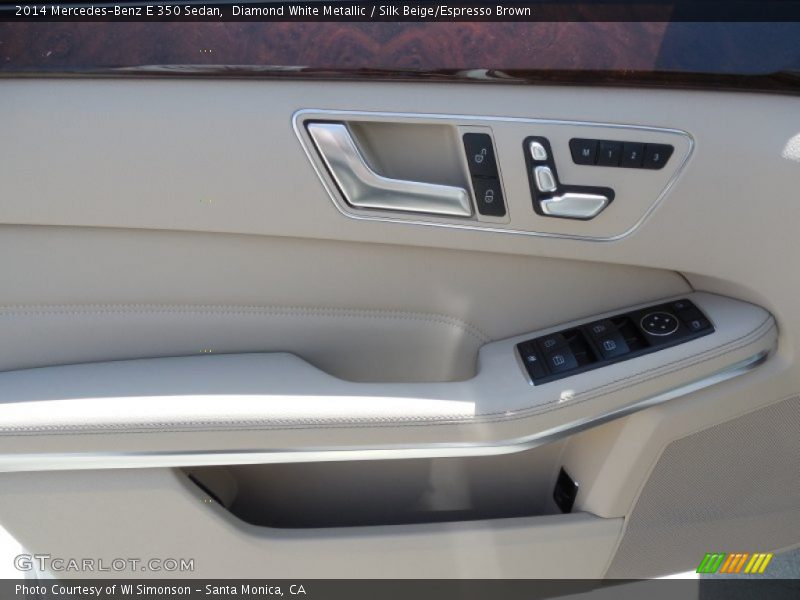 Diamond White Metallic / Silk Beige/Espresso Brown 2014 Mercedes-Benz E 350 Sedan