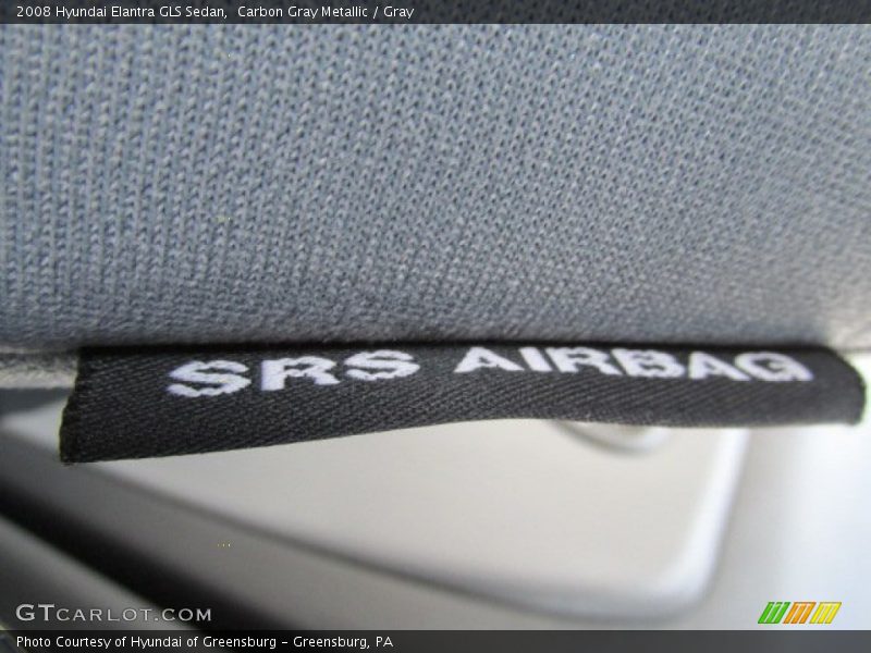 Carbon Gray Metallic / Gray 2008 Hyundai Elantra GLS Sedan