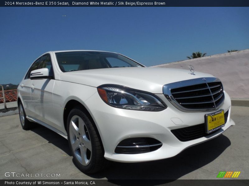 Diamond White Metallic / Silk Beige/Espresso Brown 2014 Mercedes-Benz E 350 Sedan
