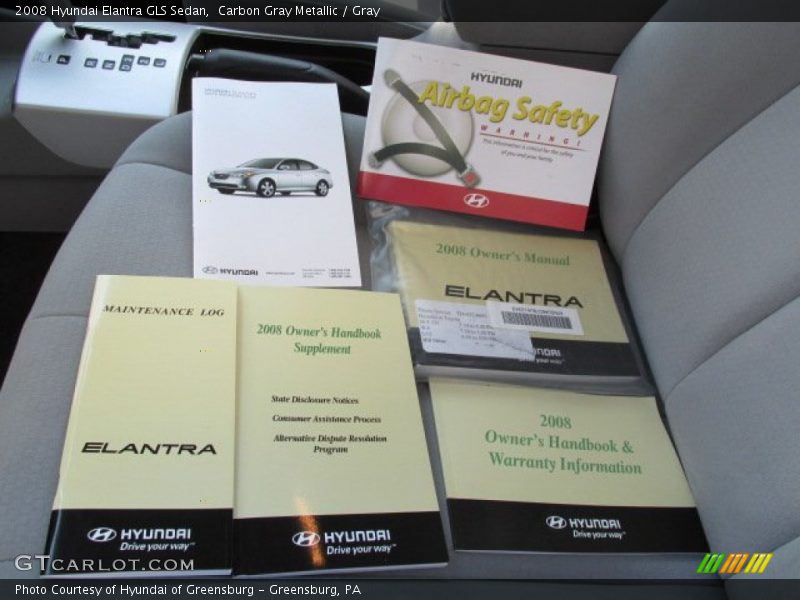 Carbon Gray Metallic / Gray 2008 Hyundai Elantra GLS Sedan
