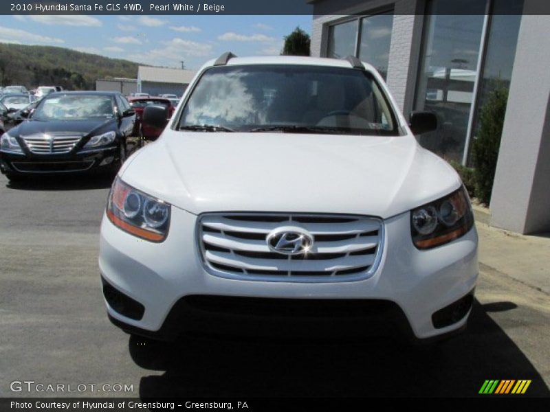 Pearl White / Beige 2010 Hyundai Santa Fe GLS 4WD