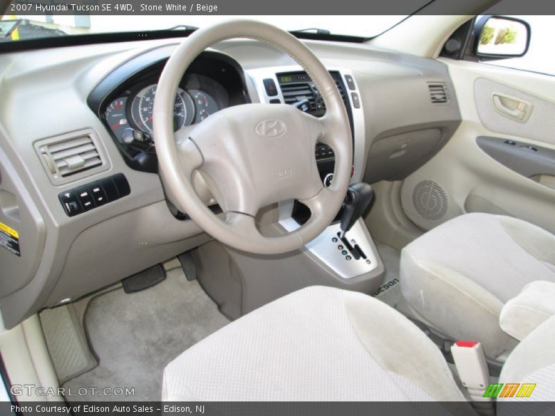 Stone White / Beige 2007 Hyundai Tucson SE 4WD